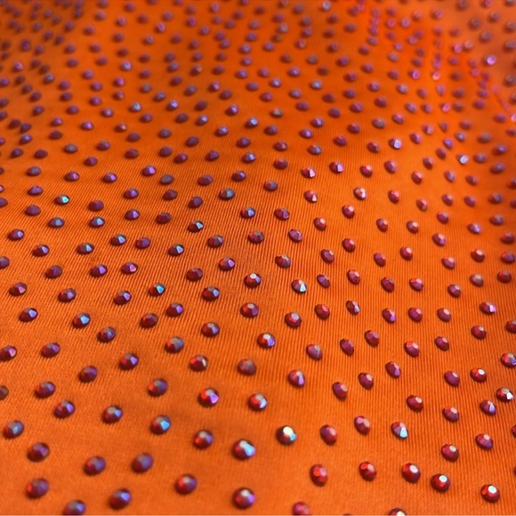Orange Rhinestone Dress - Picture 4 of 4
